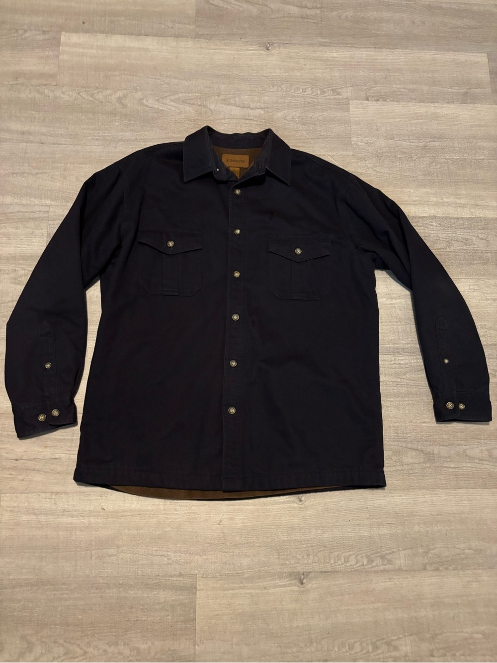 St. John’s Bay Shacket Men’s Large Navy Chore Jacket Farmer Worker Smallville